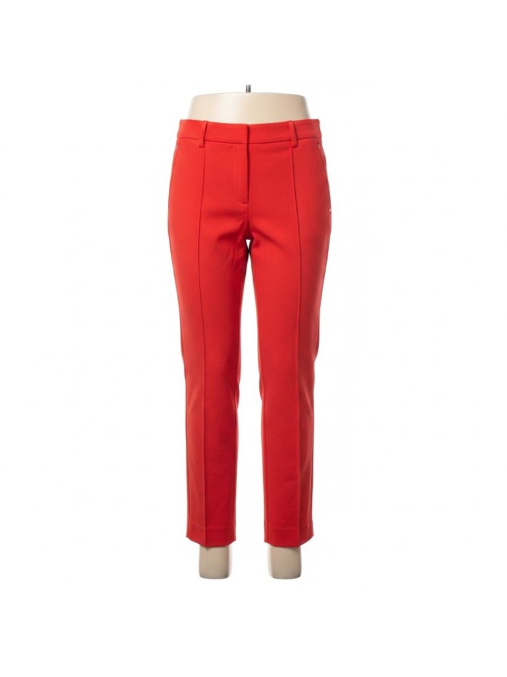 Ann Taylor Womens Red Petite Straight-Leg Pants Size 8P